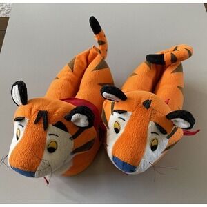 Vintage Kelloggs Adult Tony the Tiger Slippers Orange 7-8 Cereal Advertisement
